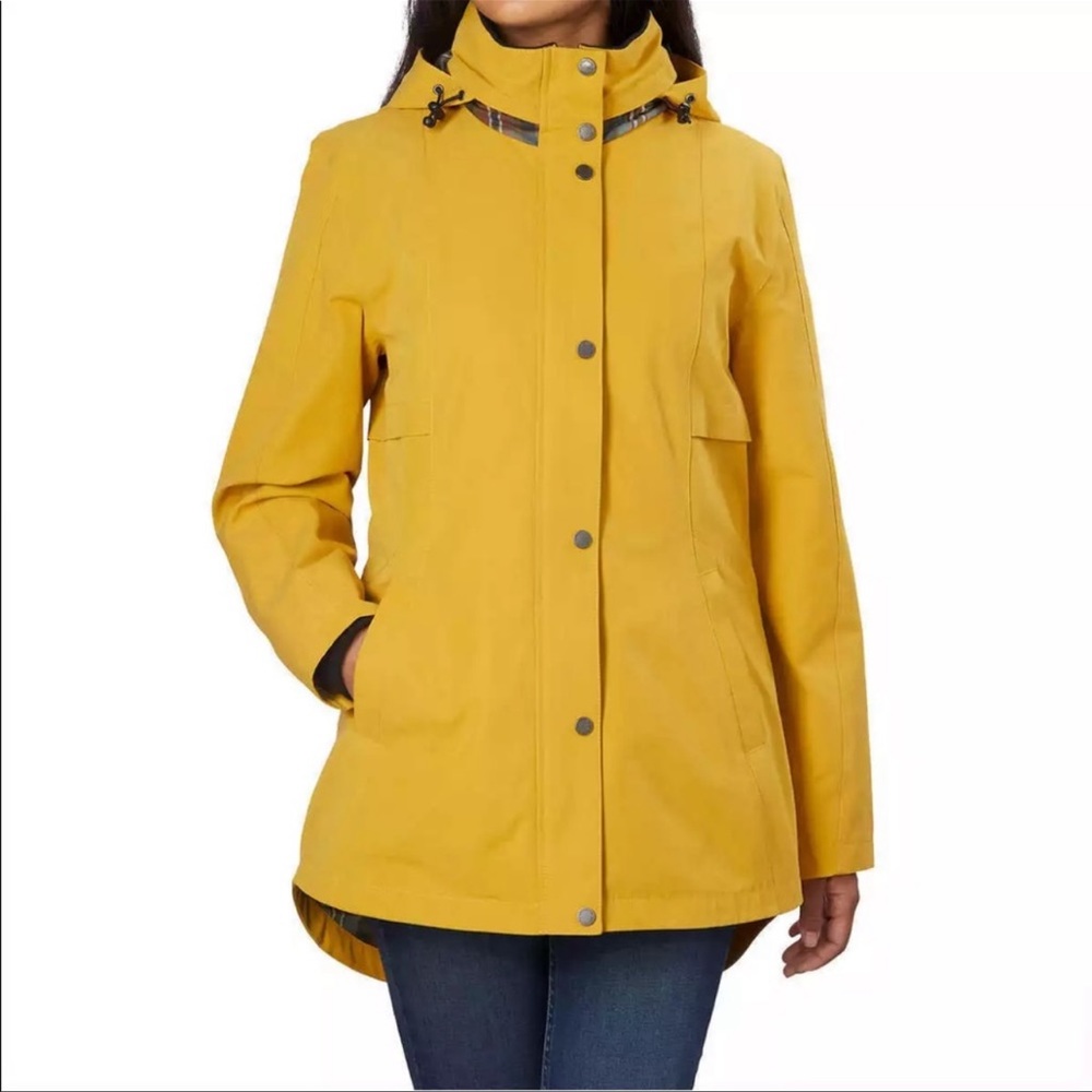 Pendleton Ladies' Goldenrod Rain Jacket Hidden Hood Yellow